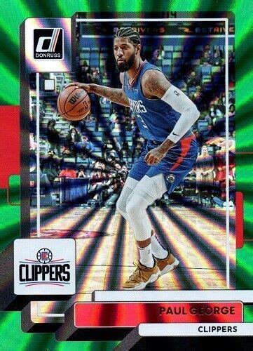 Donruss Green Laser Holo Paul George Ebay