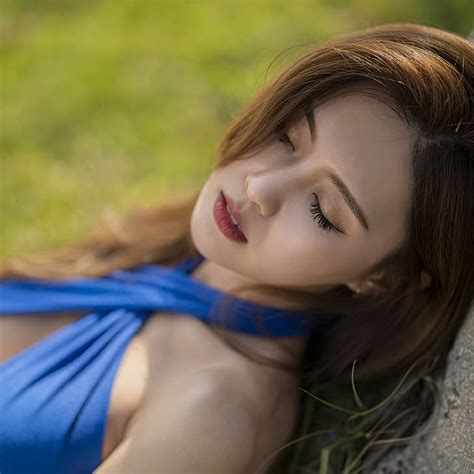 Hd Wallpaper Chou Hsuan Yung Women Brunette Closed Eyes Asian