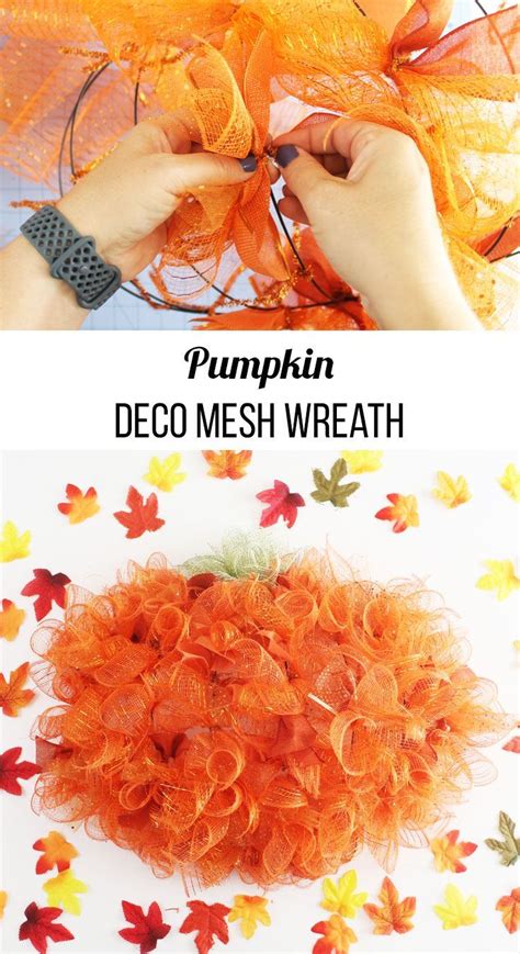 Pumpkin Deco Mesh Wreath Deco Mesh Wreaths Pumpkin Wreath Tutorial