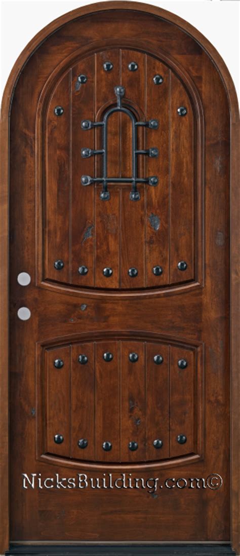 Rustic Round Top Exterior Door Sonoma