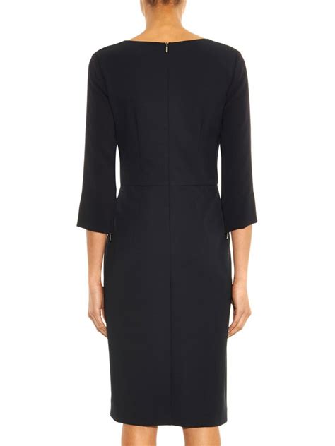 Max Mara Synthetic Lume Dress In Navy Blue Lyst