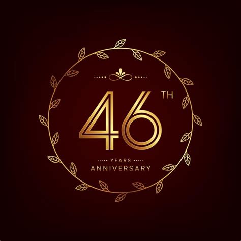 Premium Vector Th Anniversary Logo With Golden Number For