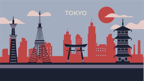 Tokyo city flat illustration 15311789 Vector Art at Vecteezy