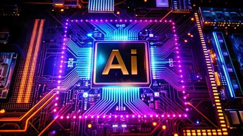 Innovation Technology AI Chip On Circuit Board Premium AI Generated Image