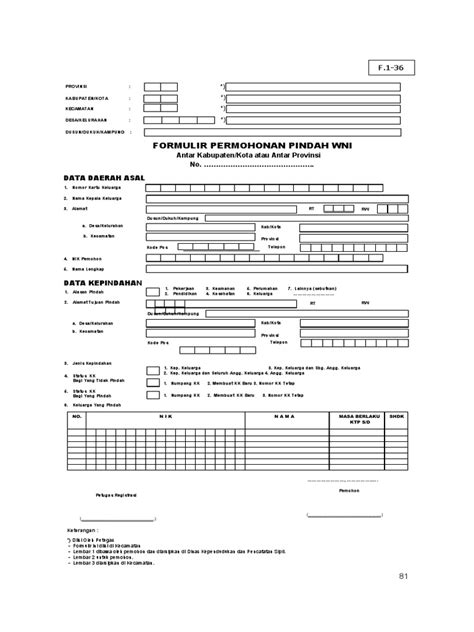 F136 Formulir Permohonan Pindah Wni Antar Kab Prop 381418 Dikonversi