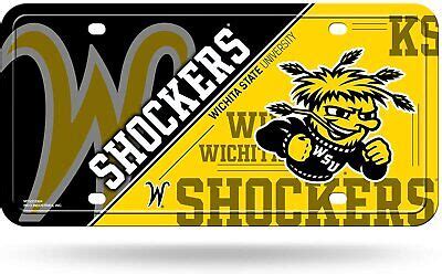 Wichita State University Shockers Metal Auto Tag License Plate Split