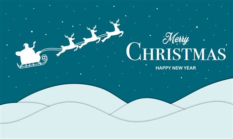 Merry Christmas Happy New Year Banner Template 3607918 Vector Art at ...