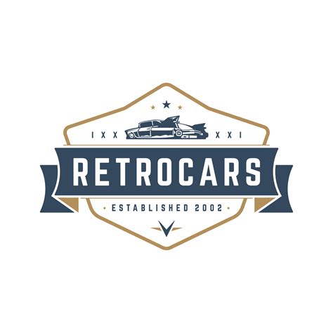 Hot Rod Car Logo Template Design Element Vintage Style Vector Art At Vecteezy