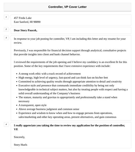 Controller Vp Cover Letter Velvet Jobs