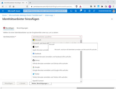 Azure Web Apps Mit Einer Authentifizierungs Ebene Ausstatten Incas