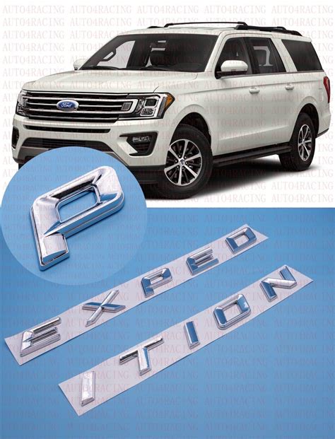 Chrome Front Hood Expedition Letters Emblem Fit 2018 2022 Ford
