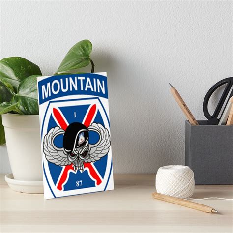 Us Army 10th Mountain 87th Infantry Regiment Sticker Art Board Print