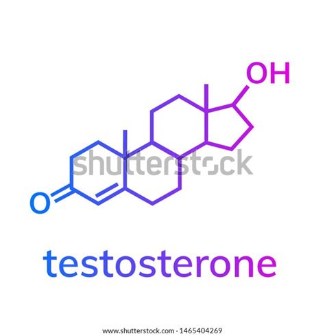 Testosterone Chemical Formula On White Background Vector De Stock