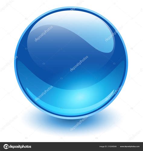 Glass Sphere Blue Vector Shiny Ball Stock Vector By ©cobalt88 210245548