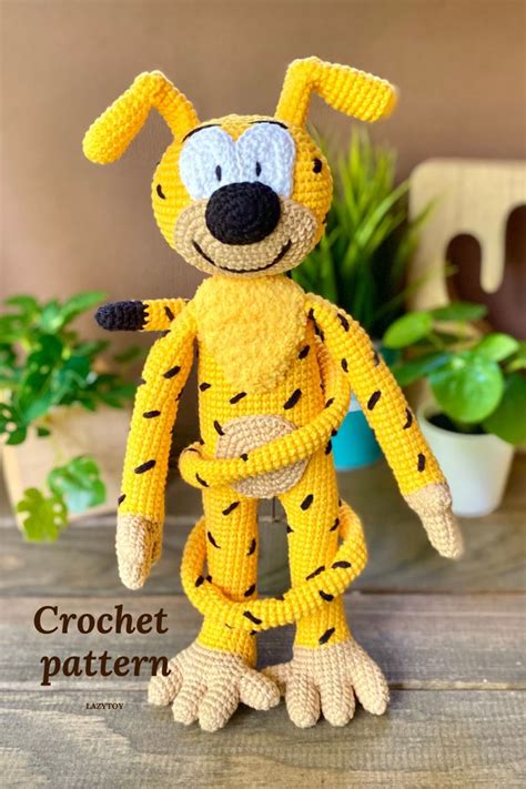 Funny Yellow Marsupilami Crochet Pattern Tail Length Cm