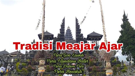 Tradisi Meajar Ajar Umat Hindu Bali YouTube