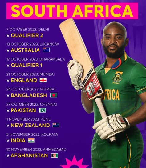 South Africa Odi World Cup Schedule 2023 List Of South Africa Fixtures One Day Wc The Cricket