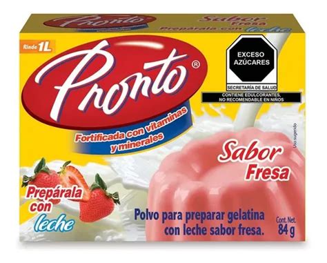 Gelatina Pronto Leche Sabor Fresa De G Mercadolibre