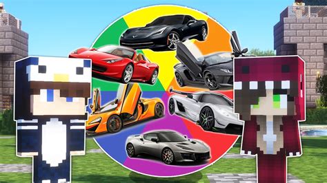 ¡la Ruleta De Los Super Carros En Minecraft 🎯🚗 Carro Noob Vs Carro Pro