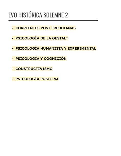 Solution Evolucion Historica De La Psicologia Studypool