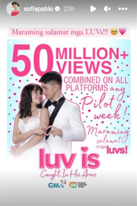 Sofia Pablo Allen Ansay Thank Fans For More Than M Views For Luv Is