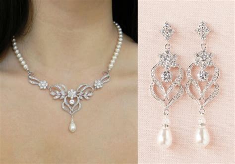 Bridal Jewelry Set Backdrop Wedding Necklace Rose Gold Etsy Australia