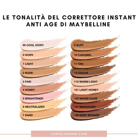 Correttore Maybelline Instant Anti Age Quale Colore Carol Pomme