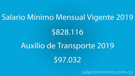 Salario M Nimo Y Auxilio De Transporte Salario M Nimo