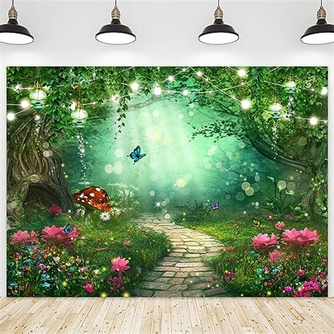 Amazon Riyidecor Spring Enchanted Forest Backdrop Polyester