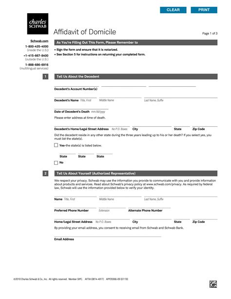 Free Affidavit Of Domicile Form PDF Word EForms