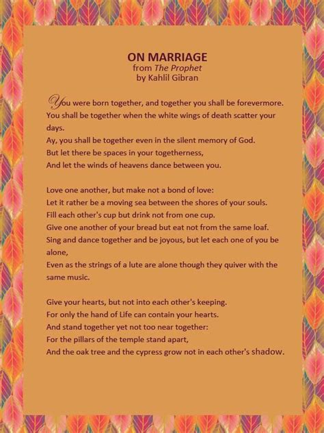 Pin By One Sweet Wedding Charlottesvi On Words Of Love Kahlil Gibran