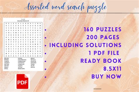 Word Search Puzzles Book Graphic By Prottayon · Creative Fabrica