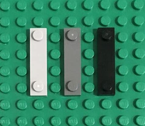 NEW LEGO PARTS 1x4 Plate W 2 Knobs Or Studs 4x1 Black And Gray