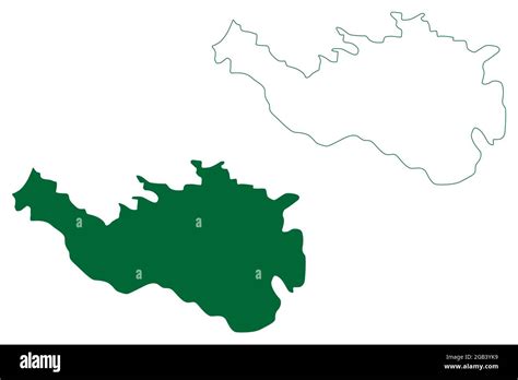 Mancherial district (Telangana State, Republic of India) map vector ...