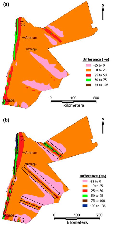 Maps Showing The Spatial Variation Of The Difference Between The Pga Download Scientific