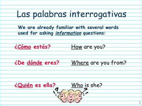 Palabras Interrogativas En Ingles Uno