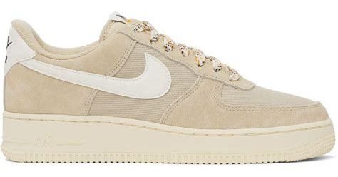 Nike Beige Air Force 1 '07 Lv8 Sneakers in Black for Men | Lyst