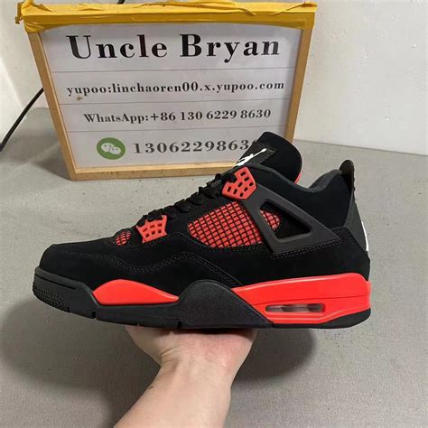 Qc Jordan 4 Retro Red Thunder Rrepsneakers