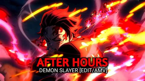 Tanjiro VS Hantengu After Hours Demon Slayer AMV EDIT YouTube