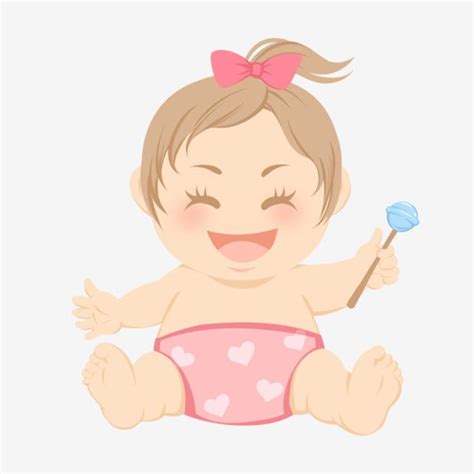 Cute Cartoon Baby White Transparent, Cute Cartoon Female Baby, Baby ...