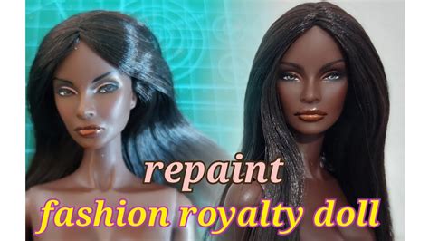 Doll Repaint Tutorial Fashion Royalty Doll Ooak Doll Youtube