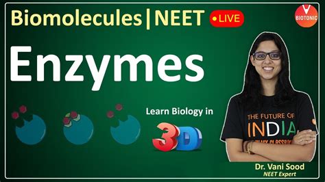 Biomolecules Enzymes Cbse Class 11 Biology Chapter 9 Neet 2023 24 Vani Ma Am Youtube