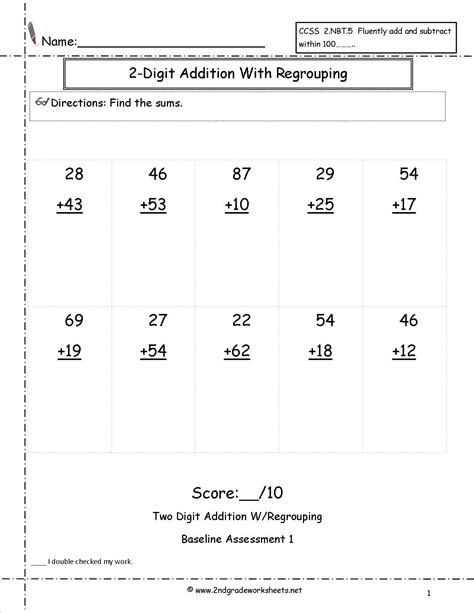 Regrouping In Math 2nd Grade