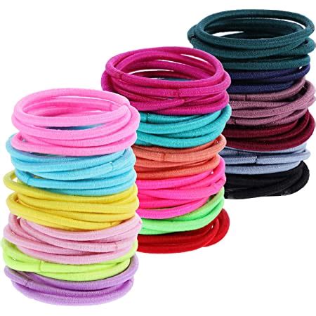 Amazon Pieces No Metal Hair Elastics Hair Ties Ponytail