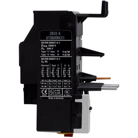 Eaton Cutler Hammer XTOB006CC1 Overload Relay XT IEC Bimetallic