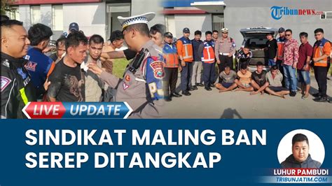 Komplotan Maling Ban Serep Truk Lintas Kota Ditangkap PJR Polda Jatim