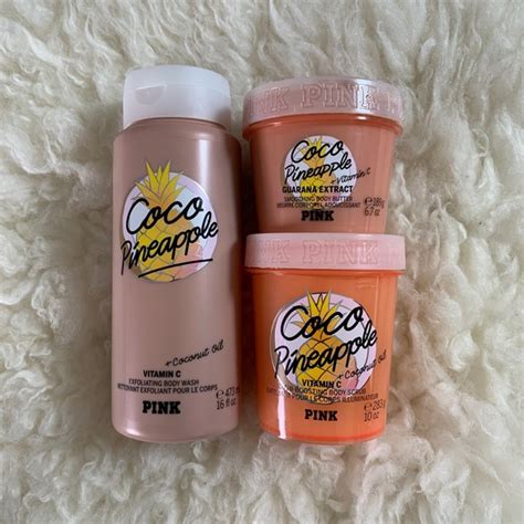 Pink Victorias Secret Bath And Body New Vs Pink Coco Pineapple Body