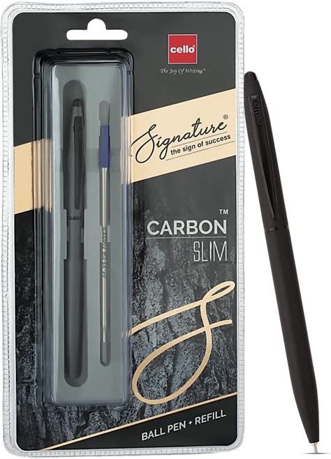 Cello Signature Carbon Slim Refill Pack Premium Ball Pen Pack Of 2