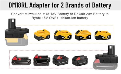 DM18RL Convertidor de batería con puerto USB para uso con herramientas