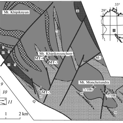 Schematic Geological Structure Of The Central And Southeastern Parts Of